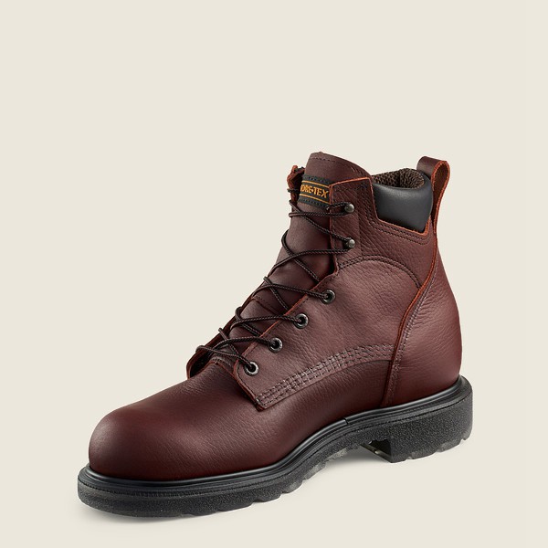 Mens Red Wing Supersole® 2.0 - 6-inch Waterproof Soft Toe - Work Boots Burgundy - FJN546108